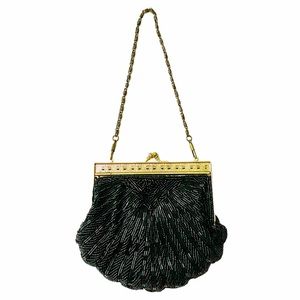 🇪🇸 SPAIN VINTAGE 1978 BEADED BAG WITH GOLD ACCENTS